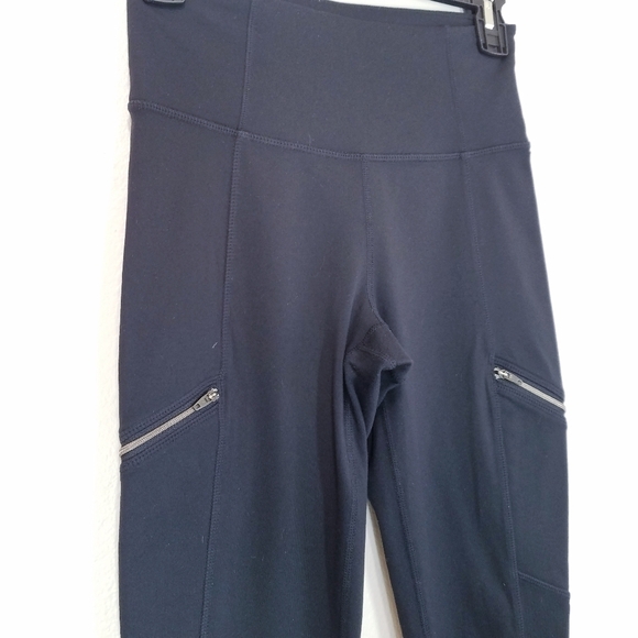 🌸 Athleta | High Waist Leggings + Zipper XS,‎ Black - Picture 8 of 8